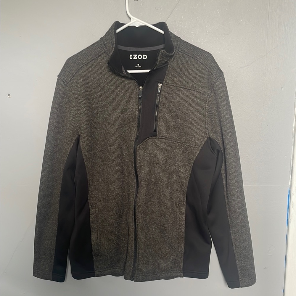 Izod men’s M full zip Advantage Performance Fleece Jacket Gorpcore lumber hike